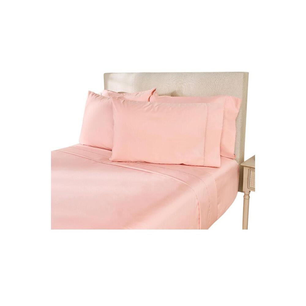 Home Reflections 1200TC Cotton Blend Sateen Sheet Set Soft Pink